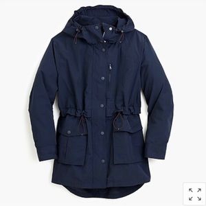J Crew navy raincoat